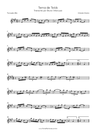 Orlando Silveira Tema De Telck score for Trumpet
