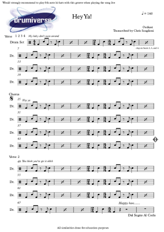 OutKast  score for Drums