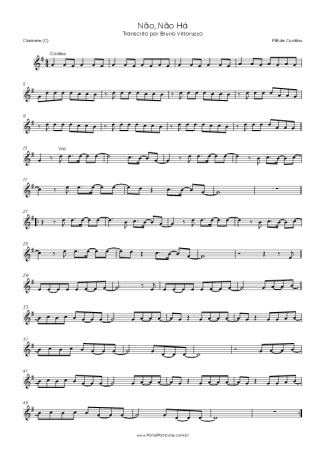 PIB de Curitiba Não, Não Há score for Clarinet (C)