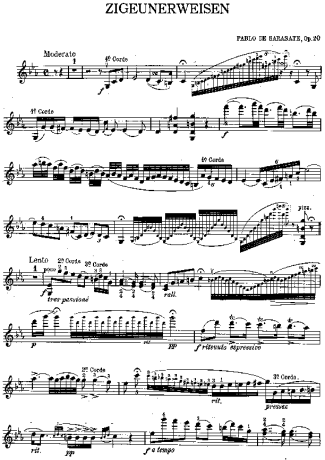 Pablo de Sarasate  score for Violin