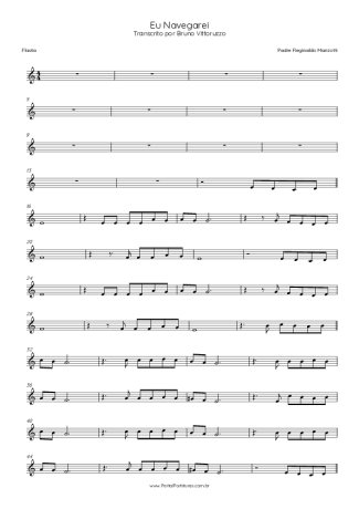 Padre Marcelo Rossi Eu Navegarei score for Flute