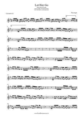 Passenger  score for Clarinet (C)