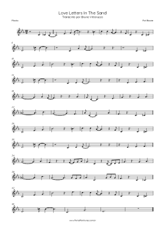 Pat Boone  score for Flute