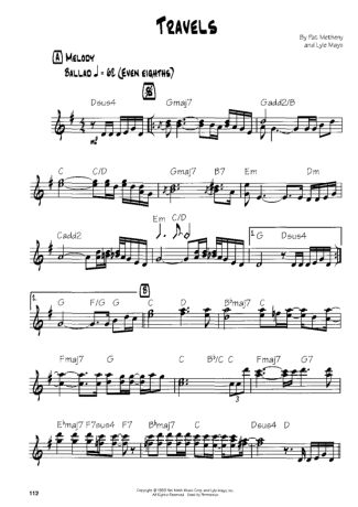 Pat Metheny Travels score for Guitar