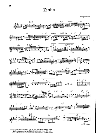 Patápio Silva Zinha score for Violin