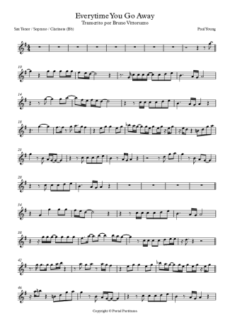 Paul Young  score for Clarinet (Bb)