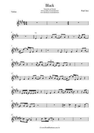 Pearl Jam  score for Violin