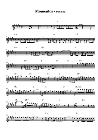 Peninha Momentos score for Alto Saxophone