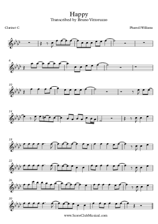 Pharrell Williams Happy score for Clarinet (C)