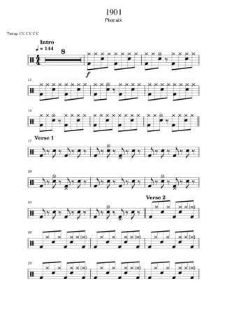 Phoenix  score for Drums