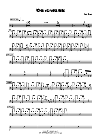 Pink Floyd  score for Drums