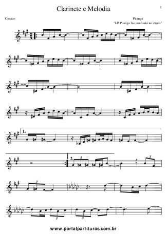 Pitanguinha Clarinete e Melodia score for Small Guitar