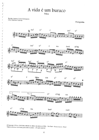 Pixinguinha  score for Mandolin