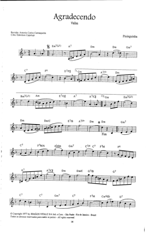 Pixinguinha  score for Small Guitar