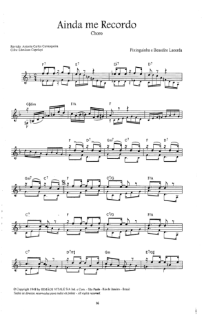 Pixinguinha  score for Mandolin