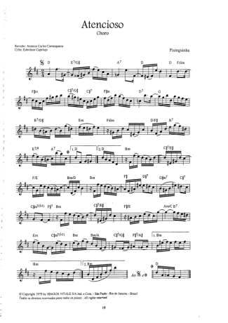 Pixinguinha Atencioso score for Clarinet (C)