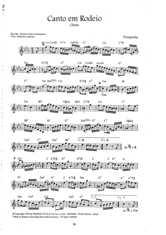 Pixinguinha  score for Clarinet (C)