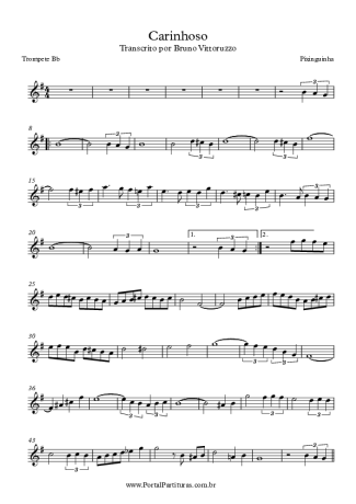 Pixinguinha Carinhoso score for Trumpet