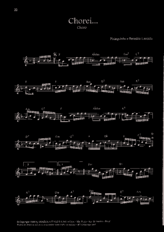 Pixinguinha Chorei score for Flute