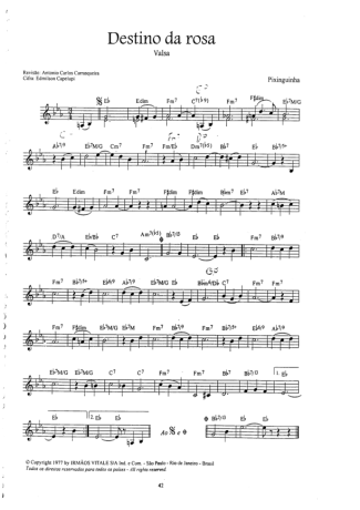 Pixinguinha Destino Da Rosa score for Clarinet (C)