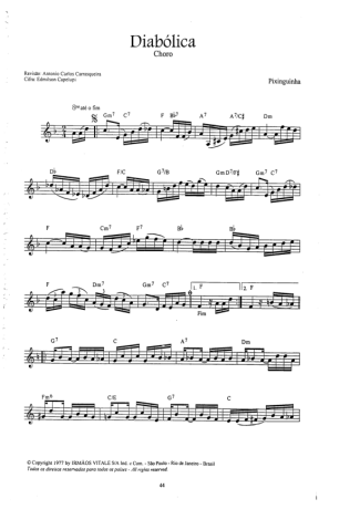 Pixinguinha  score for Violin