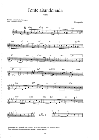 Pixinguinha  score for Mandolin