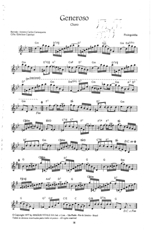 Pixinguinha  score for Violin