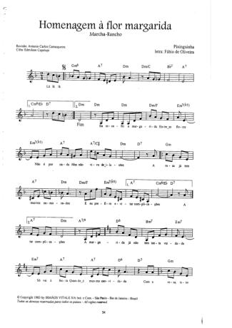 Pixinguinha  score for Violin