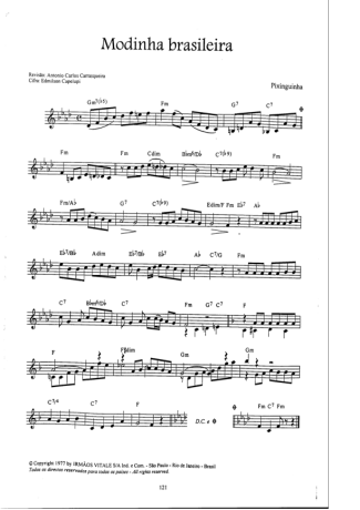 Pixinguinha Modinha Brasileira score for Clarinet (C)