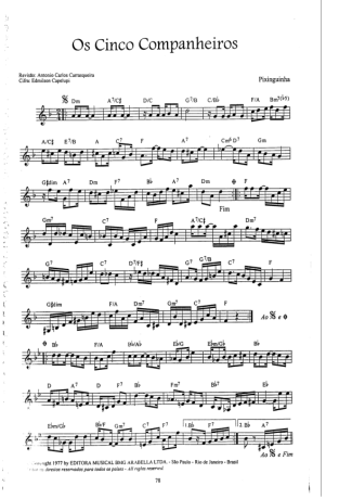 Pixinguinha  score for Violin