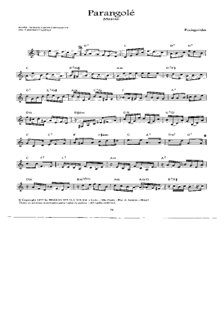 Pixinguinha Parangolé score for Small Guitar