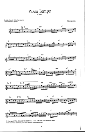 Pixinguinha  score for Clarinet (C)