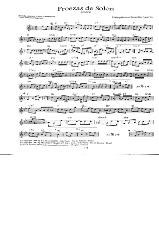 Pixinguinha  score for Clarinet (C)