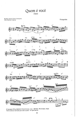 Pixinguinha  score for Clarinet (C)