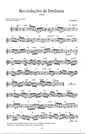 Pixinguinha Recordações De Emiliana score for Flute