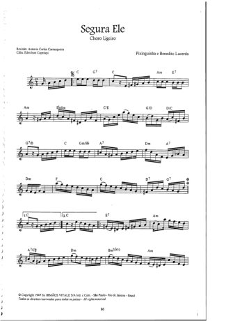 Pixinguinha Segura Ele score for Mandolin