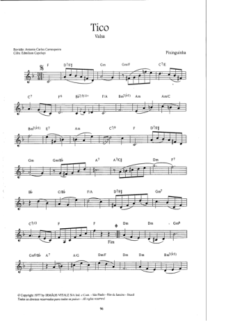 Pixinguinha Tico score for Clarinet (C)