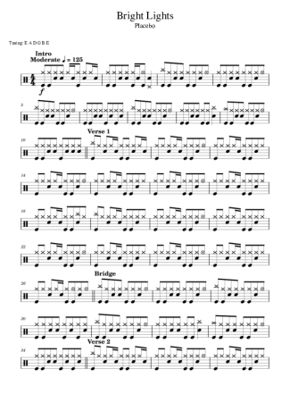 Placebo  score for Drums
