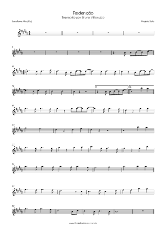 Projeto Sola  score for Alto Saxophone