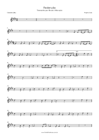 Projeto Sola  score for Clarinet (Bb)