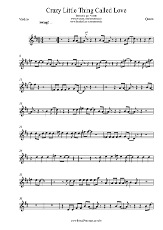 Queen  score for Violin