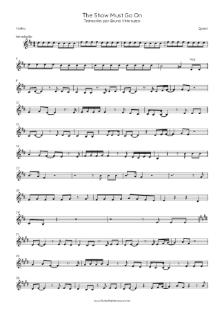 Queen  score for Violin