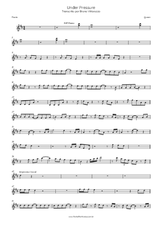 Queen  score for Flute