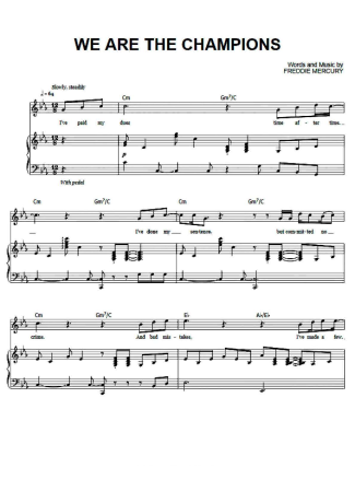 Queen  score for Piano