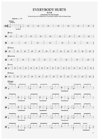 R.E.M.  score for Drums