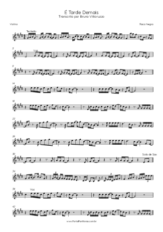 Raça Negra  score for Violin