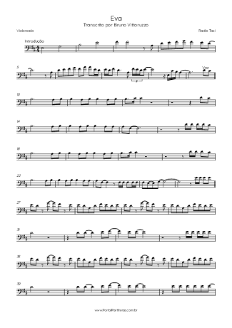 Radio Taxi  score for Cello