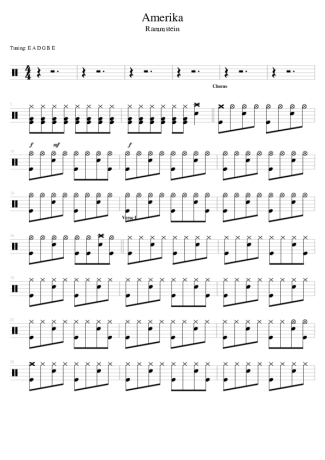 Rammstein Amerika score for Drums