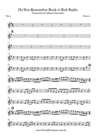 Ramones  score for Flute