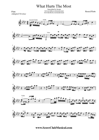 Rascal Flatts  score for Flute